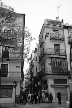 ancient traditional valencian facades