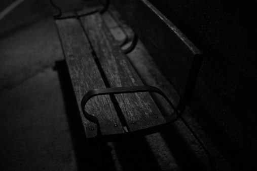 bench in the night